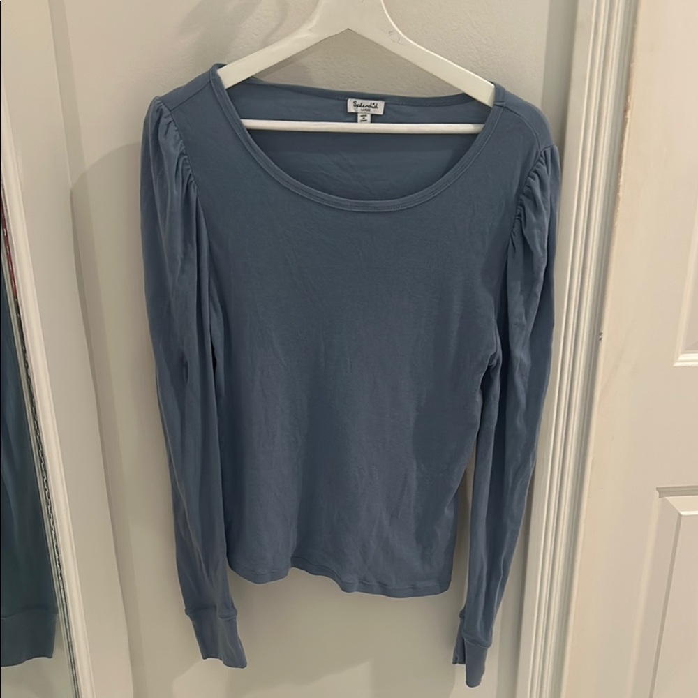 Splendid Blue Long Sleeve Top